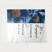 Tenture Bleu de la marine Fiançailles florales (Devant (Horizontal))