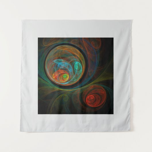 Tenture Bleu de renaissance Art Abstrait (Devant (Horizontal))