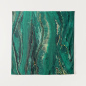 Tenture Bleu doré Marbling : Art fluide (Devant (Horizontal))