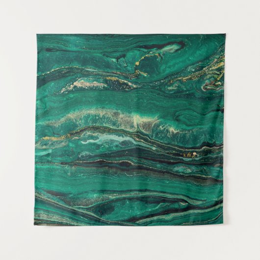 Tenture Bleu doré Marbling : Art fluide (Devant)