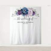 Tenture Bleu Dusté Violet Lilac Blooms Mariage fond (Devant)
