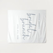 Tenture Bleu et blanc Dusty Minimal Bridal Brunch Backdrop (Devant (Horizontal))