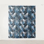 Tenture Bleu et gris. Résumé. (Devant)