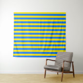Tenture Bleu et jaune (En situation (horizontale))