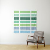 Tenture Bleu et vert (En situation (horizontale))