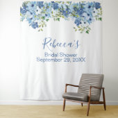 Tenture Bleu Fête des mariées de verdure Florale fond (En situation)