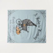 Tenture Bleu gothique Un bébé brasse Baby shower arrière-p (Devant (Horizontal))