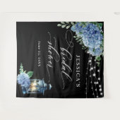 Tenture Bleu Hydrangea Lanterne Boho Fête des mariées Arri (Devant (Horizontal))