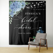 Tenture Bleu Hydrangea Lanterne Boho Fête des mariées Arri (En situation)