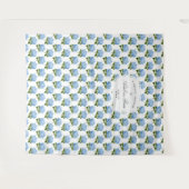 Tenture Bleu Hydrangea Patterned Party Backdrop (Devant (Horizontal))