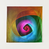 Tenture Bleu orange rose moderne Art Abstrait Motif #24 (Devant (Horizontal))