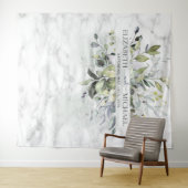 Tenture Bleu Poussiéreux Eucalyptus Verdure Botanique Marb (En situation (horizontale))