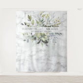 Tenture Bleu Poussiéreux Eucalyptus Verdure Botanique Marb (Devant)