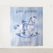 Tenture Bleu Rocking Horse fond (Devant)