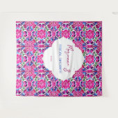 Tenture Bleu rose carrelage mexicain décor de douche de ma (Devant (Horizontal))