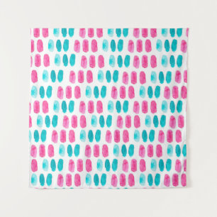 Tenture Bleu rose. Motif de peinture Abstrait