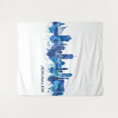 Tenture Bleu sur la ligne aérienne israélienne de Jérusale (Devant (Horizontal))