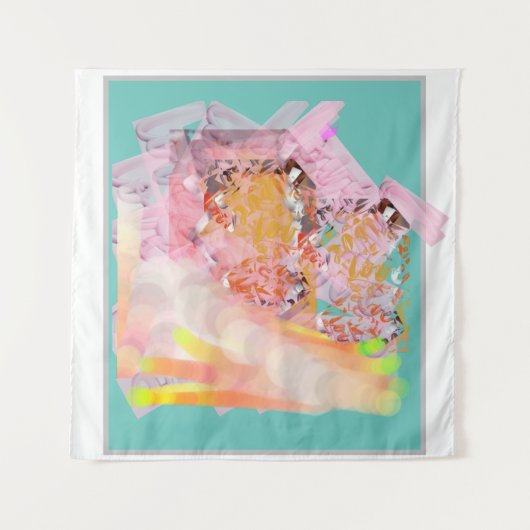 Tenture bleu turquoise (Devant (Horizontal))