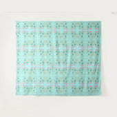 Tenture Bleu turquoise et rose (Devant (Horizontal))