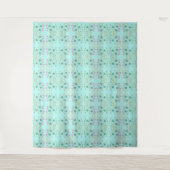 Tenture Bleu turquoise et rose (Devant)