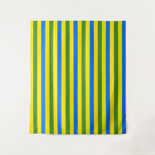 Tenture Bleu vert et jaune