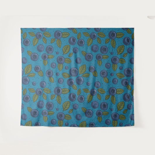 Tenture Bleus sur bleu (Devant (Horizontal))