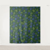 Tenture Bleus sur vert foncé (Devant)