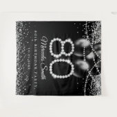 Tenture Bling Diamonds 80th Birthday Party Contexte (Devant (Horizontal))