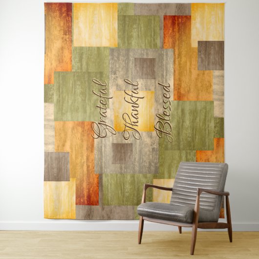Tenture Blocs couleur automne (En situation)