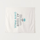 Tenture Bloom at Your Own Pace Minimal Motivational Wall T (Devant (Horizontal))