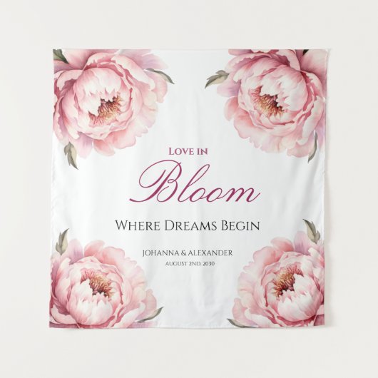 Tenture Blooms Love Enchanter Floral Elegance Backdrops (Devant)