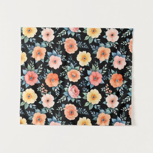 Tenture Bloomscape Nocturne (Devant (Horizontal))