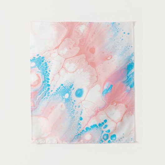 Tenture Blue and white abstract painting (Devant)
