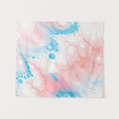 Tenture Blue and white abstract painting (Devant (Horizontal))
