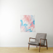 Tenture Blue and white abstract painting (En situation)