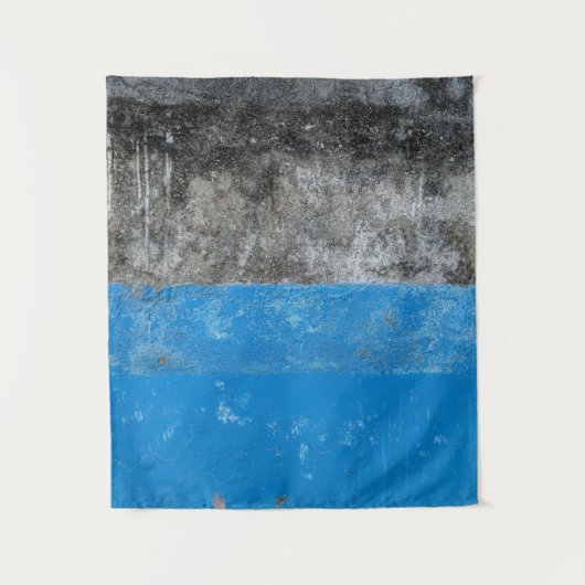 Tenture Blue and white abstract painting (Devant)