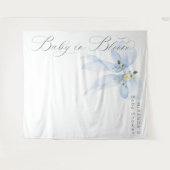 Tenture Blue Bow Baby dans Baby shower fleuri fleuri (Devant (Horizontal))