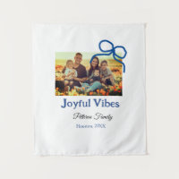 Blue bow joyful Vibes ajouter nom de famille photo