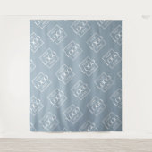 Tenture Blue Business Logo Pattern Trade Show Backdrop (Devant)