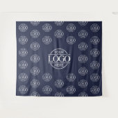 Tenture Blue Business Logo Step & Repeat Backdrop Banner (Devant (Horizontal))