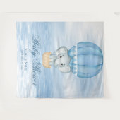 Tenture Blue Elephant Hot Air Balloon fond (Devant (Horizontal))