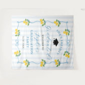 Tenture Blue Freshly Lemon Citrus Graduation Decor (Devant (Horizontal))