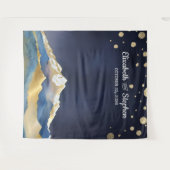 Tenture Blue Golden Mountains Mariage Photo Booth Backdrop (Devant (Horizontal))