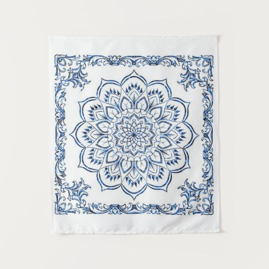 Tenture | Blue Mandela | Décorations (Devant)