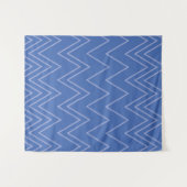 Tenture Blue, moderne, simple, cool, trendy zigzag (Devant (Horizontal))