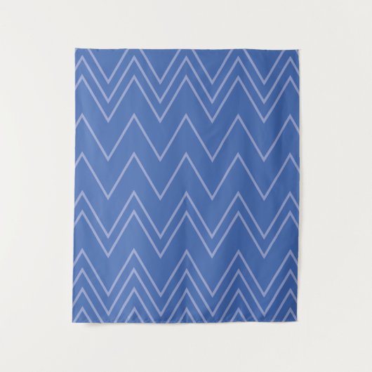 Tenture Blue, moderne, simple, cool, trendy zigzag (Devant)