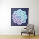 Tenture Blue Moon Mandala Fine Art Tapestry (En situation (horizontale))