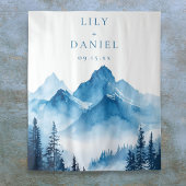 Tenture Blue Mountains Mariage Photo Booth Backdrop