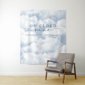 Tenture Blue "On Cloud Nine" Bachelorette Week-end Context (En situation)