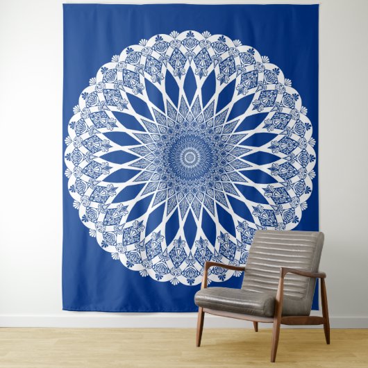 Tenture Blue Pacific Tristyns Mandala (En situation)